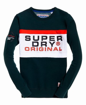 Superdry Trophy Férfi Pulóver Zöld | BXTFE7381